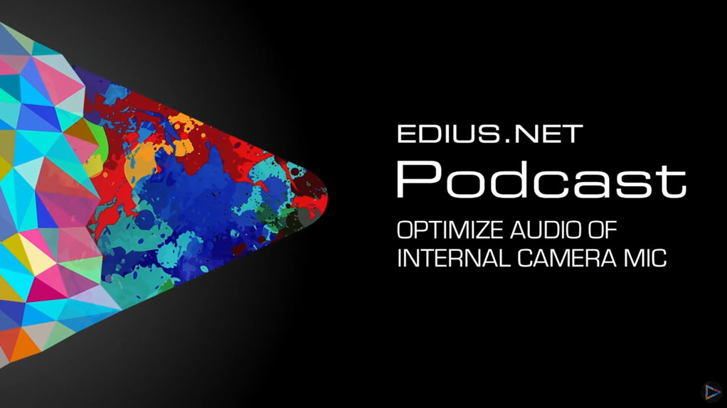 EDIUS X Optimize audio of internal camera mic